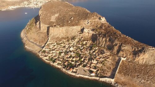 Monemvasia aerial photo, Laconia, Greece - inLaconia Travel Guide