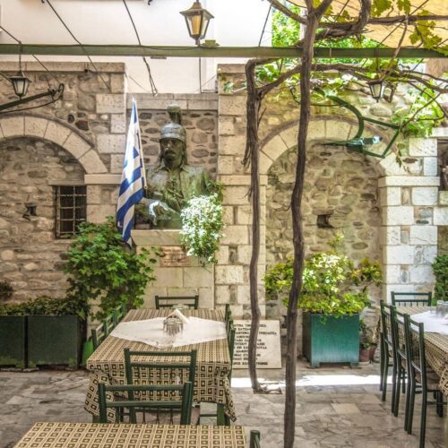 The Greek restaurant in Mistras